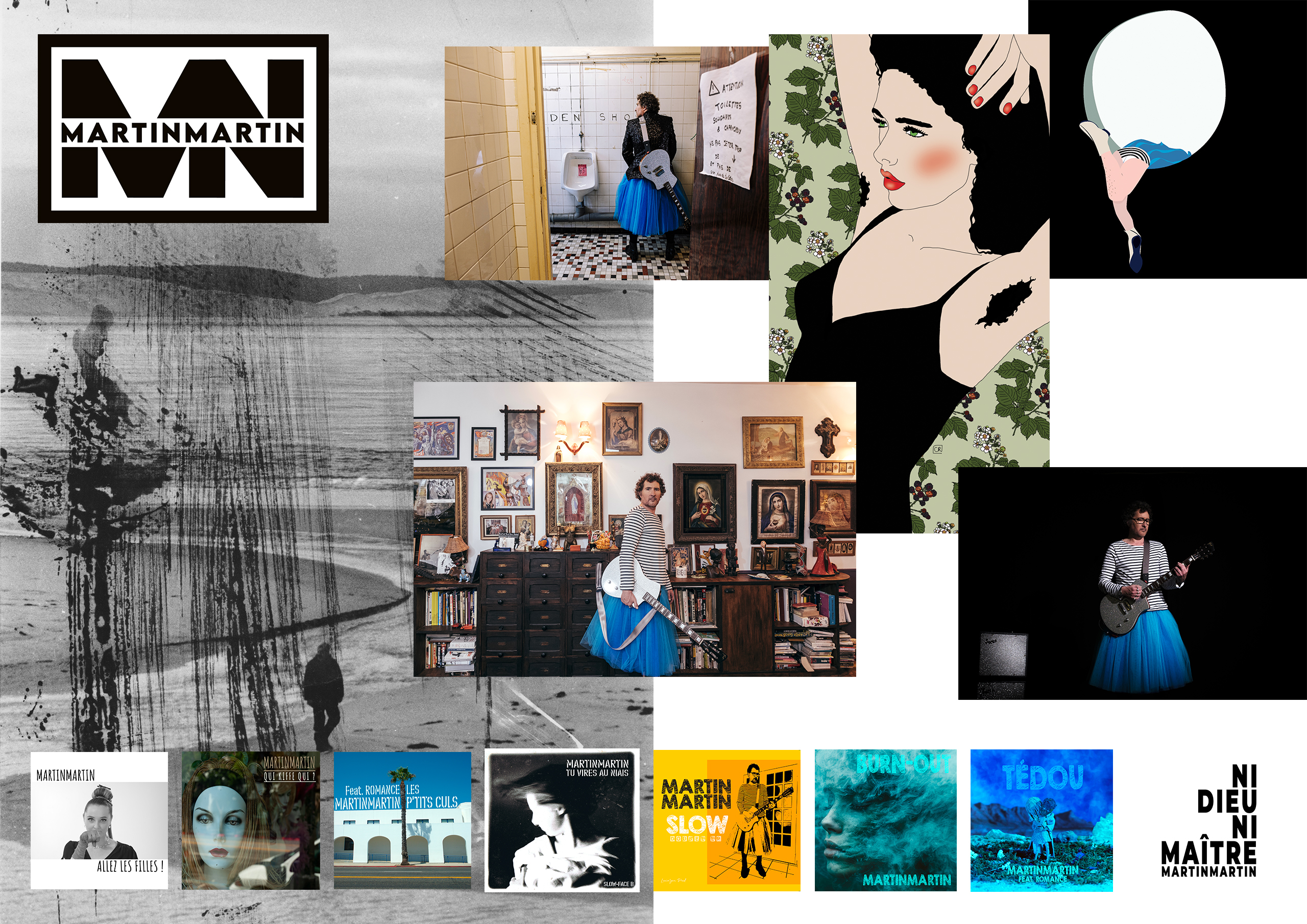 Mood Board 2025 MARTINMARTIN – artiste de chanson française alt-pop.